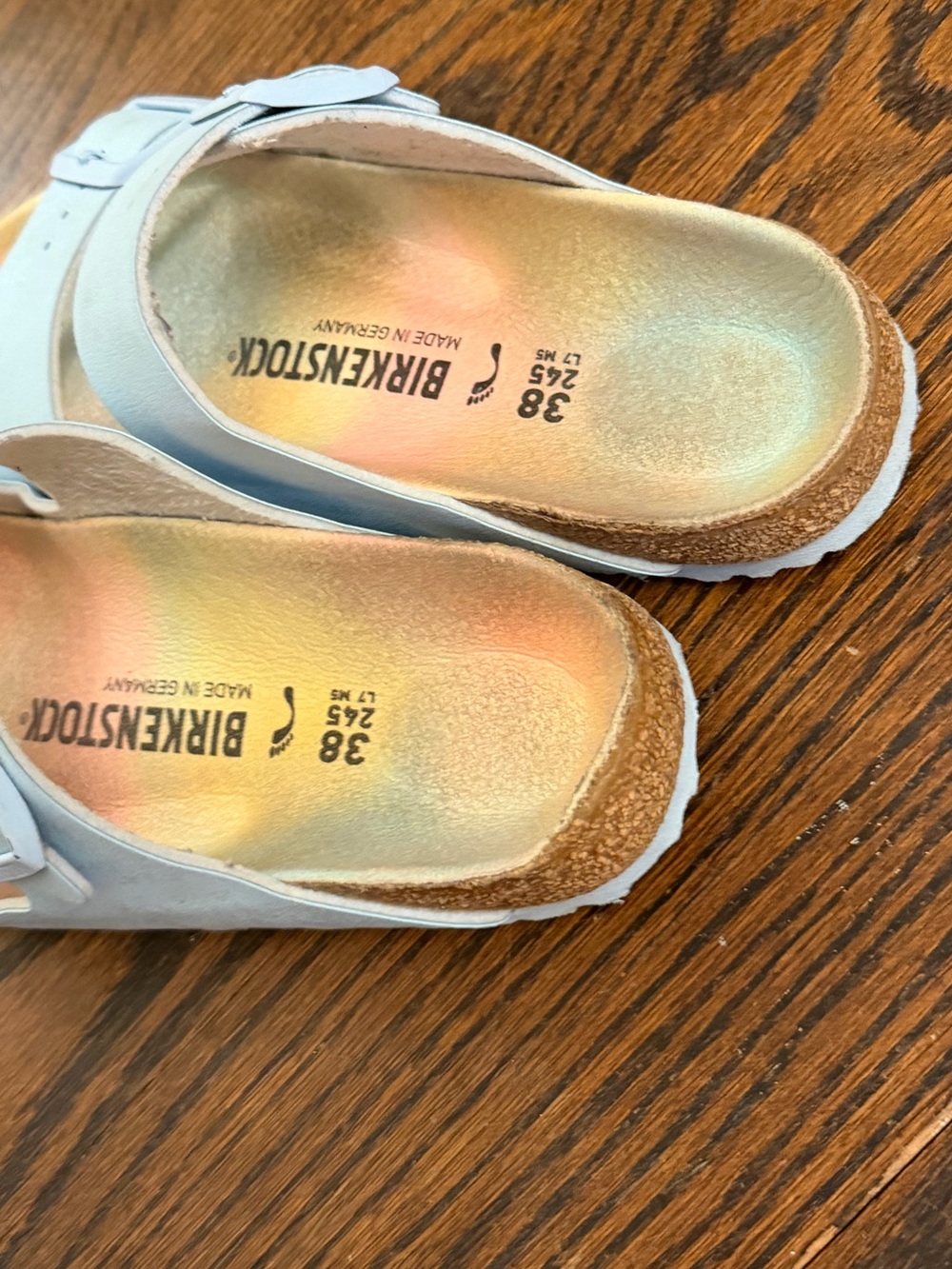 Birkenstock women’s baby blue size 38 w7 - Picture 3 of 7
